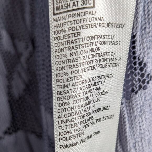 Topshop 12 Lace Midi Dress Women Blue Floral Mesh Sheer Puff Sleeve Romantic - Picture 4 of 5